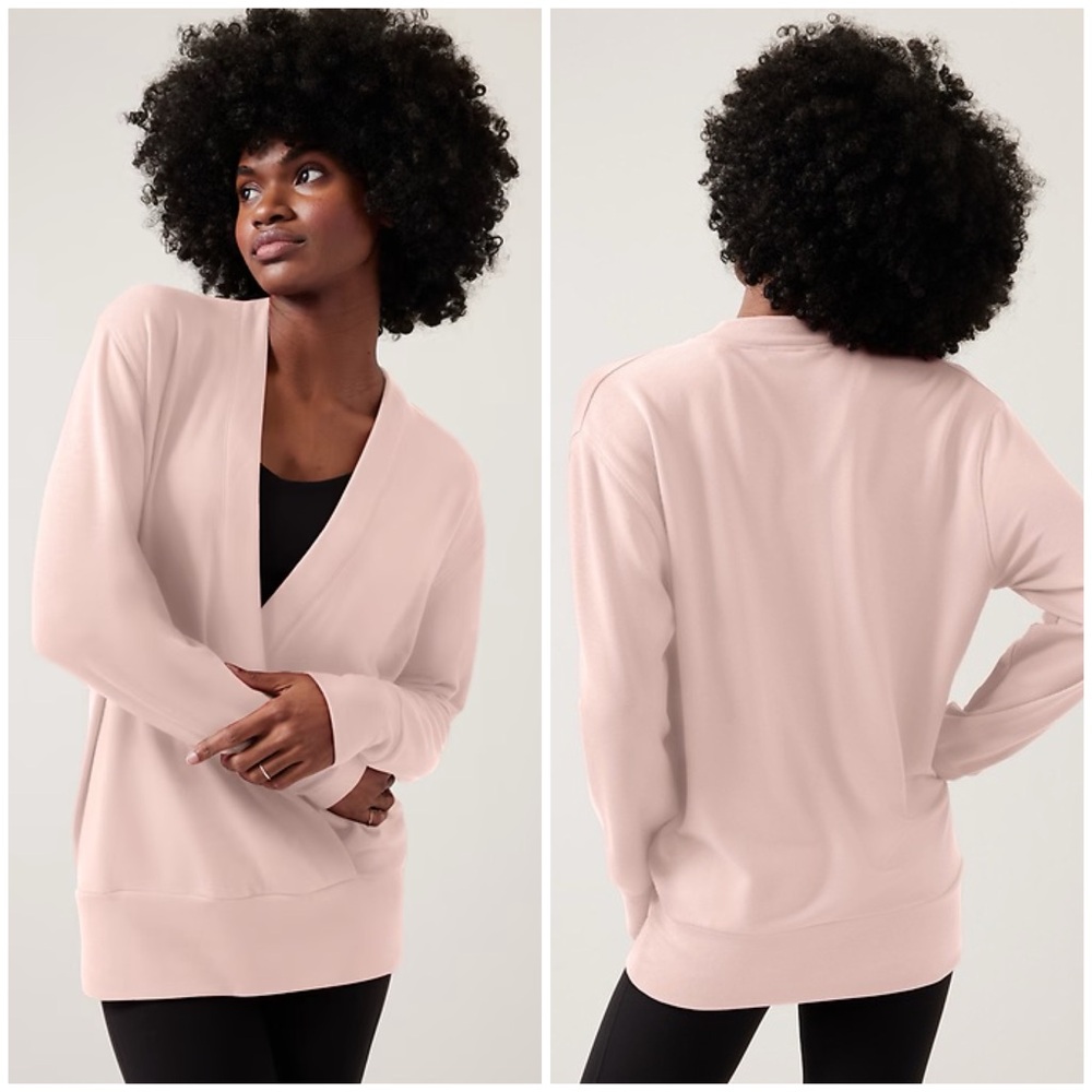 New • Athleta Purana V-Neck Wrap Sweatshirt